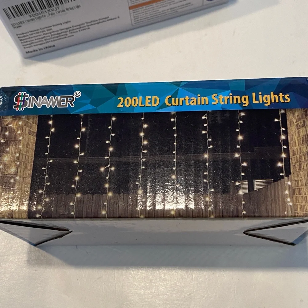 NIB Set of 2 Sinamer Curtain String Lights